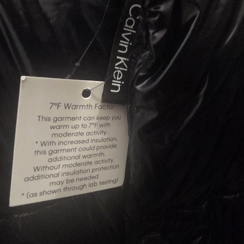 🆕Calvin Klein Men’s Large BlackPuffer Jacket Lightweight Quilted Winter Coat CK - Picture 2 of 8